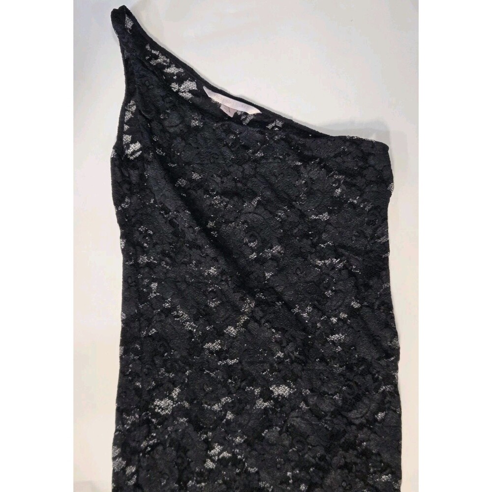 VTG Victorias Secret Dress Womens L Lace Off Shoulder US Black Witchy Whimsigoth